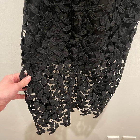 BARDOT Gemma Halter Floral Leaf Black Lace Bodycon Midi Dress Size 6 S - Picture 8 of 13